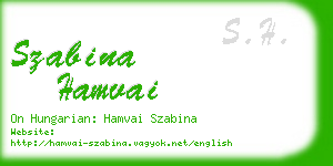 szabina hamvai business card